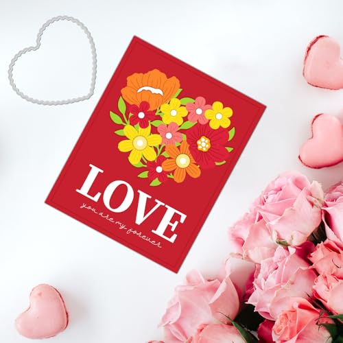 INFUNLY 28 Styles Flower Die Cuts Heart Dies for Card Making Heart Cutting Die Metal Template Multi Shaped DIY Craft Embossing Tools for Album Scrapbooking Art Mother's Day Card Making - Image 4