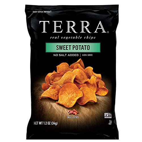 TERRA Sweet Potato Chips, No Salt Added, 1.2 oz. (Pack of 24)