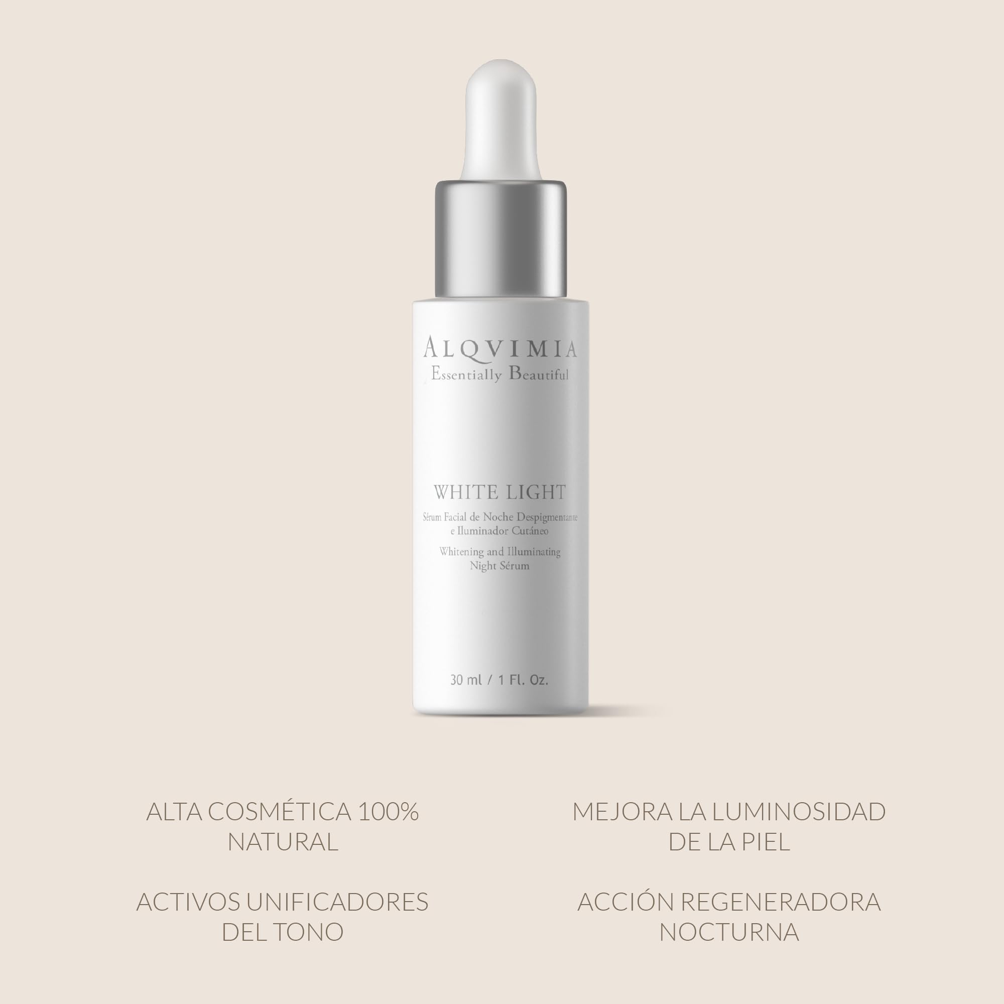 ALQVIMIA - Serum Facial de Noche Despigmentante e Iluminador Cutáneo White Light