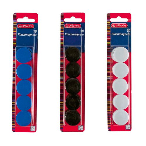 Preisvergleich Produktbild herlitz Haftmagnete, rund, Durchmesser 30 mm, farbig 997254