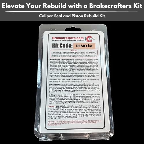 Brakecrafters Front Brake Caliper Rebuild Seal and Piston Kit