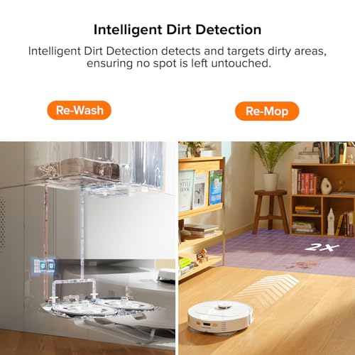 Image of roborock Qrevo Pro Robot Vacuum and Mop with FlexiArm Design Edge Mopping, Dynamic Hot Water Mop Washing and Auto Mop Drying, Intelligent Dirt Detection, 7,000 Pa Suction, Ideal for Carpets