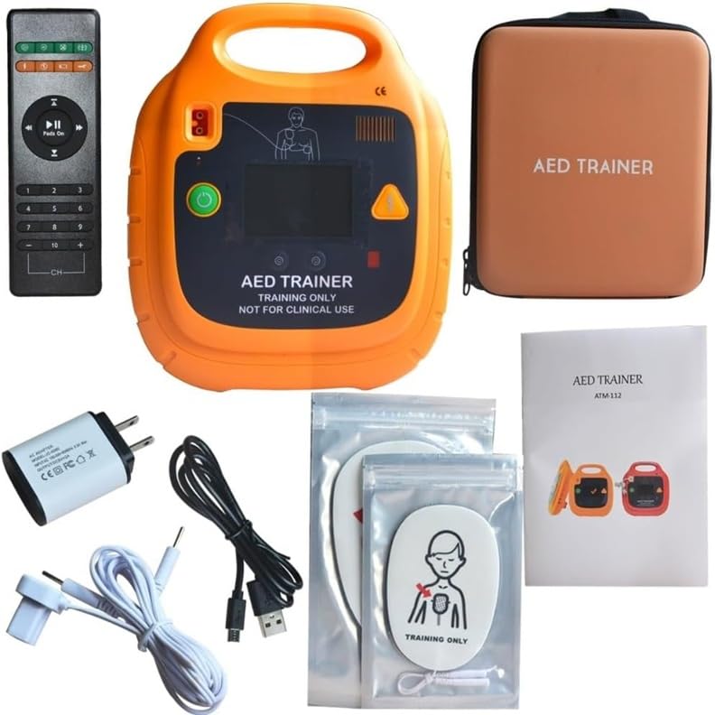 AED Trainer XFT-120C+ Kit de formation de premiers soins Défibrillateur Machine d'enseignement CPR Unité de premiers soins Commandes vocales Anglais Français Espagnol Allemand Néerlandais Danois