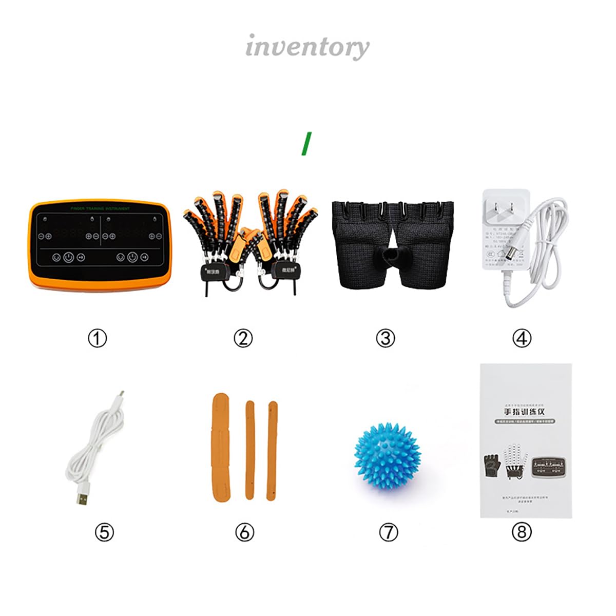 Guante De Robot De RehabilitacióN Modo De Dos Manos, Para Ejercicios De Dedos Ayudan Con El Entrenamiento De ExtensióN De Dedos, Entrenamiento De Manos Guante FéRula Para Dedo-Left and Right Hand||XL
