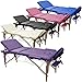 BELTOM Table de Massage 3 Zones Classique Portables 195 x 70 cm. Cosmetique lit esthetique Pliante Reiki + Sac - Violet