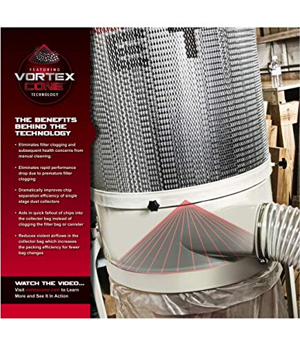 JET DC-1200VX-CK1 2HP Vortex Collector