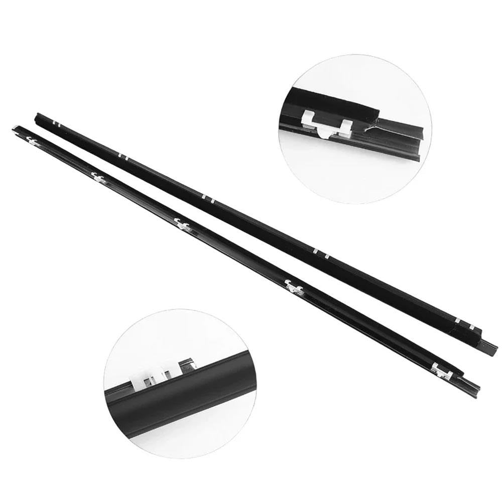 2 Piezas para Civic 1991-1995 Burlete de Ventana Cinta de Sellado Impermeable para Ventanas de Puertas Tiras de embellecedor de Vidrio 72410-SR3-003