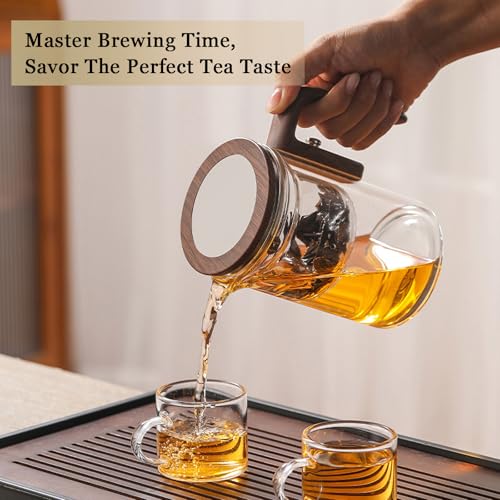 Enchant Tea Pot - 800ml/27.1oz Witchcraft Magic Glass Teapot, Magnetic Water Separation Design, Borosilicate Infuser Pot with Strainer for Loose Leaf & Herbal Teas, Ideal for Tea Maker - Image 6