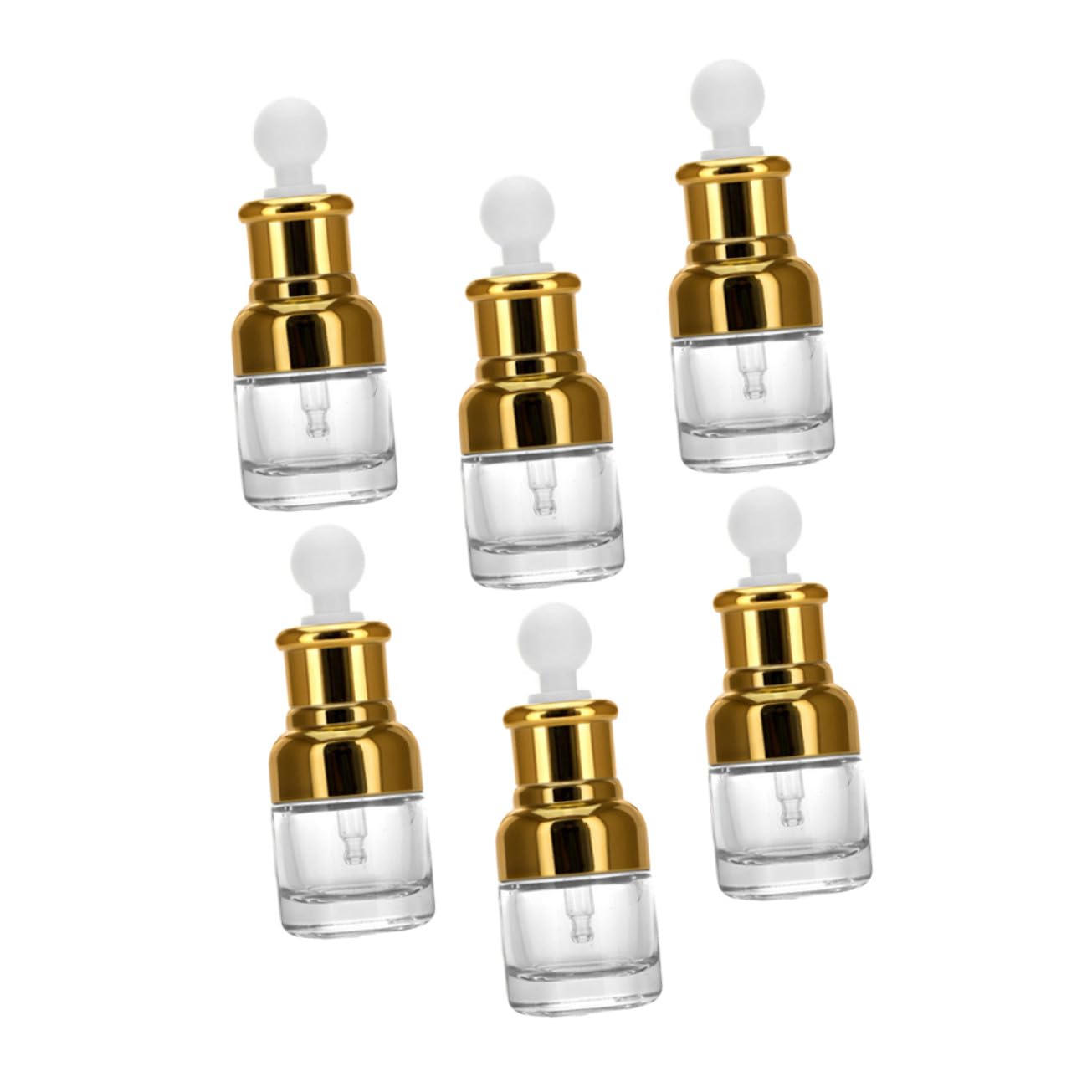 Botellas de vidrio con goteros PRETYZOOM de 6 piezas para aceites esenciales y aromaterapia