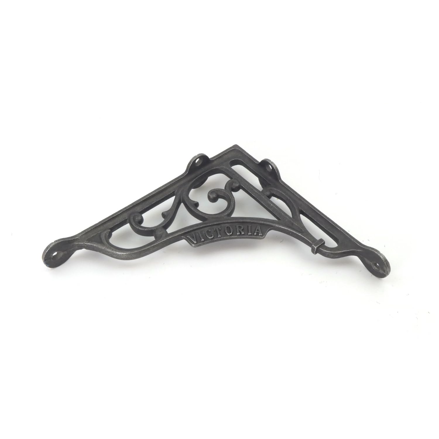 Oakcrafts - Pair Of Antique Cast Iron London Victoria Shelf Brackets - 195Mm X 180Mm Size 3