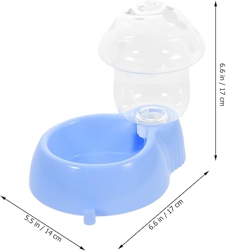 Miniatura 2 de POPETPOP Dispensador automático de gravedad para mascotas, alimentador de agua para perros y gatos, forma de hongo, recipiente para platos de