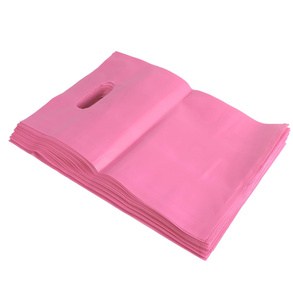 ULTECHNOVO 100 Stück Tragbare Kunststoff Flachbeutel für Kosmetik Leicht und Kreativ Rosa Farben für Heim und Partydekoration