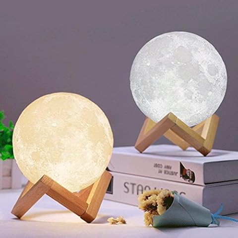 Mayround 3D Full Moon Lamp with Touch Control Cover
