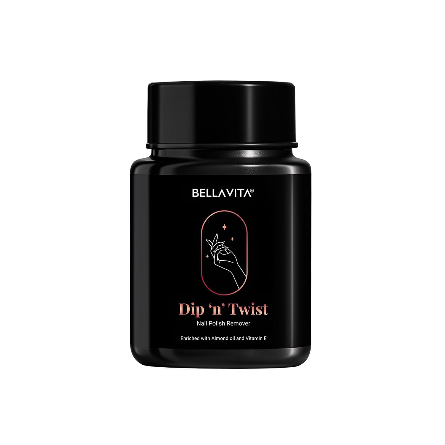 Dip 'n' Twist Nail Polish Remover with Vitamin E and Almond Oil | Acetone Free Formula| Quick and Easy Removal | Gentle on Nails | 60ml