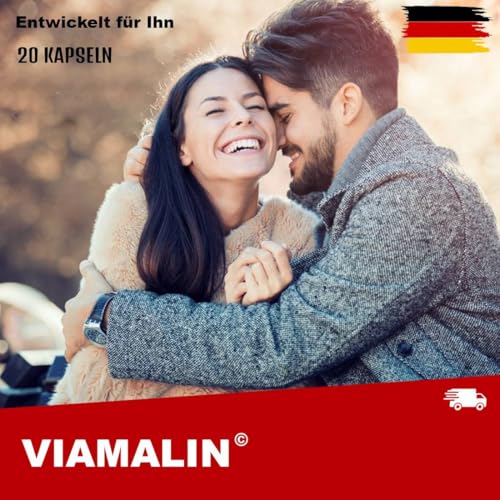 VIAMALAIN - 20 Kapseln im Blister - Speziell für Männer - Direkt 2.0. - mit Tribulus Terrestris - extra Stark - Natürliche Zutaten