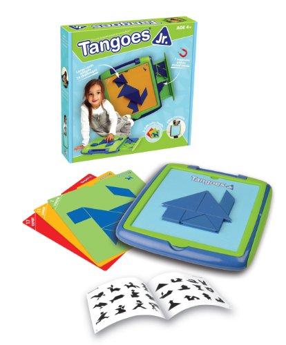 Tangoes Jr. Skill-Building Preschool Tangram Game with Kid-Friendly Portable Carry-Case Featuring 12 - //coolthings.us