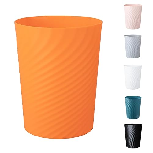 Basurero pequeño, cubo de basura de plástico, papelera de reciclaje, cubo de basura redondo para baño, oficina, dormitorio, cocina, 1.8 galones8 L