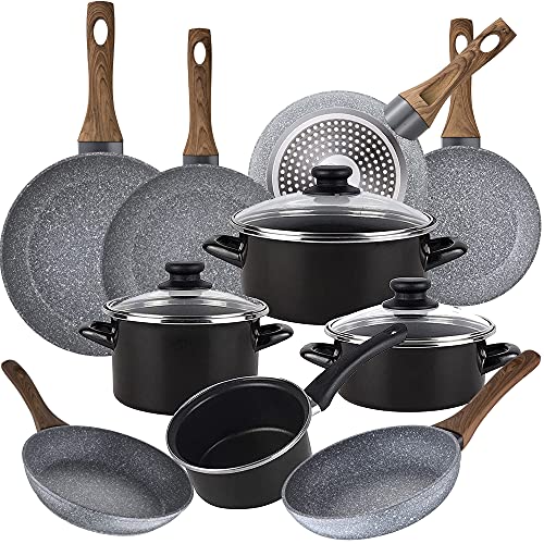 Bateria De Cocina 7 Piezas De Acero Vitrificado Con Juego De Sartenes (18/20/22/24/26/28 Cm) San Ignacio Daimiel En Aluminio Forjado - Magefesa En Oferta Magefesa Bateria De Cocina 7 Piezas Magefesa De Acero Vitrificado Con Juego De Sartenes (18/20/22/24/26/28 Cm) Daimiel En Aluminio Forjado