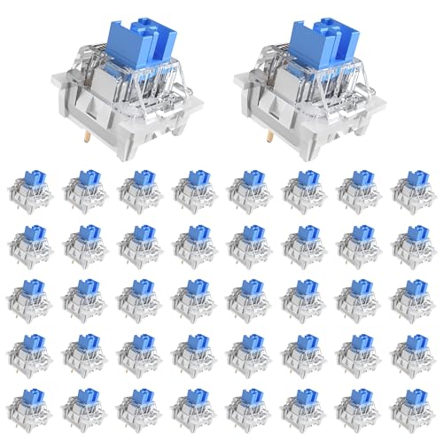 Outemu 20PCS Blue Clicky Mechanical Keyboard Switches,3-Pin...