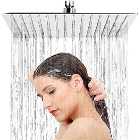 Regendusche Duschkopf Kopfbrause - 8 Zoll Quadratischer Einbauduschkopf 304 Edelstahl Brausekopf Cover