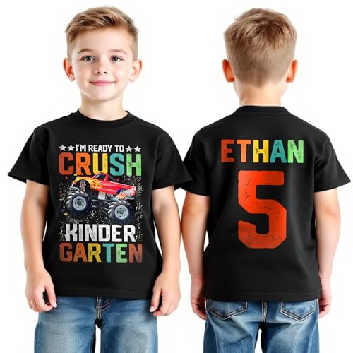 Personalized Im Ready to Crush Kindergartens Tshirt, Kindergarten Shirts for Boys, Back to School Shirt
