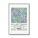 ヴィンテージの果物と花ウィリアムモリスポスターと版画絵画壁アーティスト家フレームレスキャンバス絵画A450x75cm