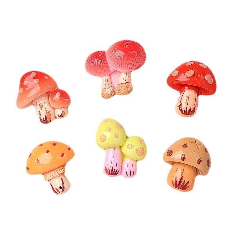 6 Piezas Imanes Decorativos de Hongo Pequeños