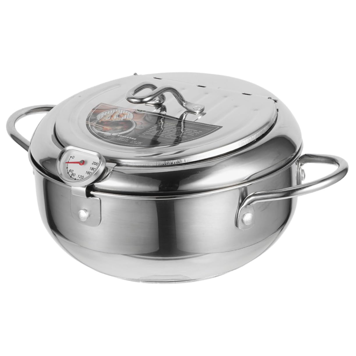 FUNOMOCYA Stainless Frying Pan Japanese Style Deep Fryer Pot Nonstick Fryer Pot for Tempura Fried Foods