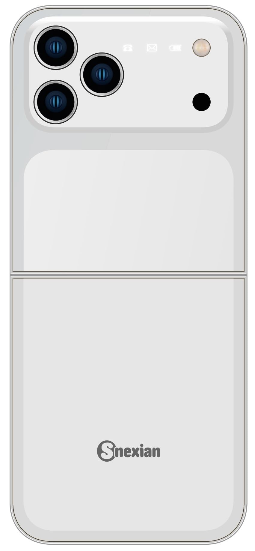 Snexian Latest Rock Z Flip Dual Sim |Keypad Mobile| with 2.4" Display |Flip|Fold| Call & SMS Indicator |Glass Back Panel|BT Dialer|Voice Changer |Long Lasting Battery|Camera|Feature Phone| White-picture-27