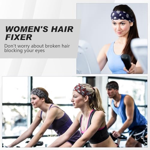 Image of Lyrow 12 Pcs Headbands for Men Running Headband Mens Sweat Bands Headbands for Tennis Athletic Cycling Basketball Yoga Workout Outdoor Sports Gym Jogging Exercise
