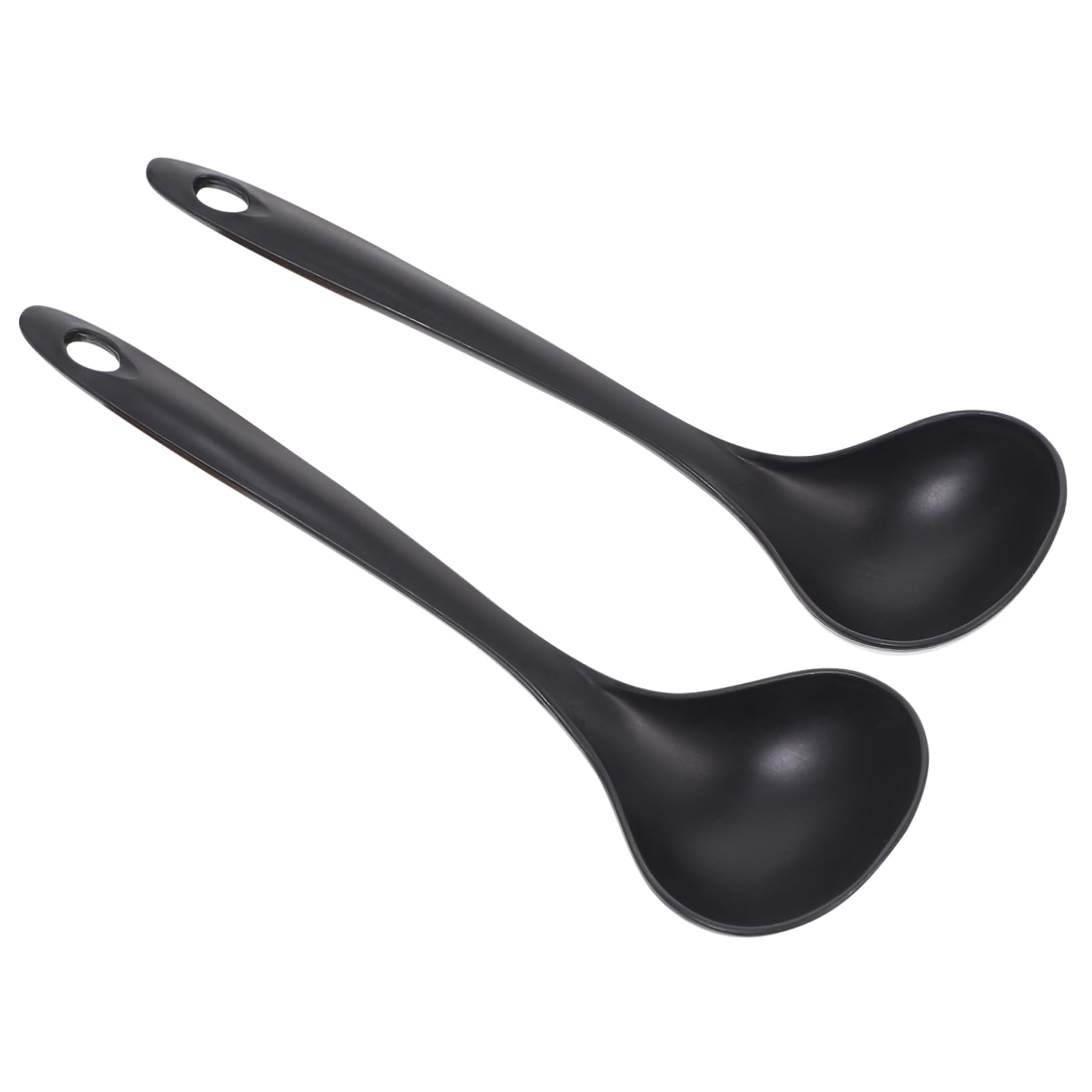 Healifty 2pcs Long Handle Soup Spoon Ergonomic Hot Pot Rice Scoop Utensils for Kitchen Use Lightweight and Comfortable Grip for Mixing Soups Noodles and Sauces