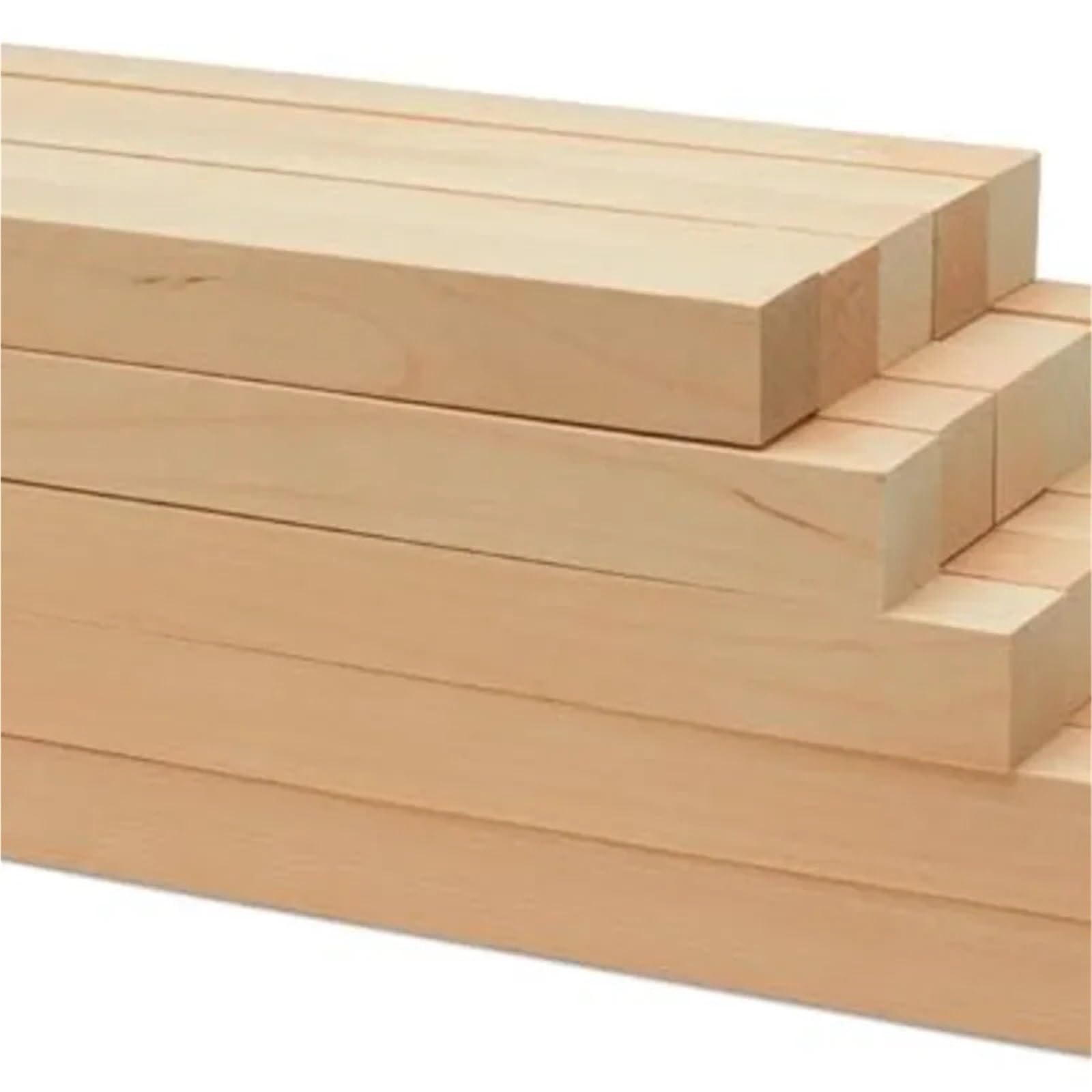Batonnet En Bois Bâton Carré En Bois De Balsa, Bloc De Tiges De Cheville En Bois for La Fabrication De Modèles, 3x3.0mm 4x4mm 5x5mm De Long 200/300mm(8mmx20cm 60Pcs)