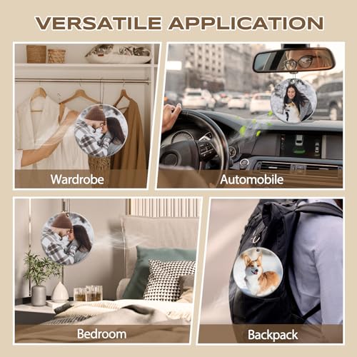 Image of Custom Air Fresheners with Picture for Car | Personalized Photo Air Freshener, Double-Sided Print, Long-Lasting Fragrance, Scent Choice Available, Round Shape