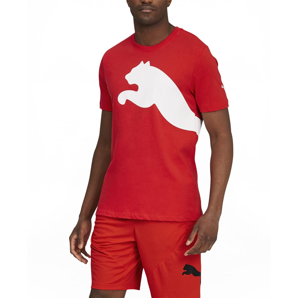 PUMA Męska koszulka oversize z logo okrągły dekolt okrągły dekolt