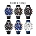 JOATVEE Reloj cronógrafo para hombre impermeable Business Casual Sport Luminoso Fecha Correa de cuero Reloj analógico de cuarzo para hombre Regalos Imagen de JOATVEE Reloj cronógrafo para hombre impermeable Business Casual Sport Luminoso Fecha Correa de cuero Reloj analógico de cuarzo para hombre Regalos