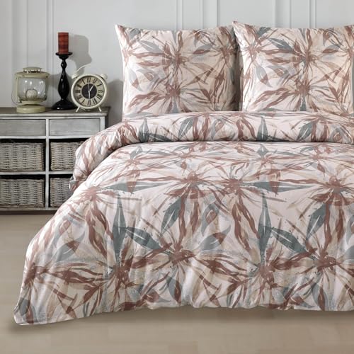 Buymax Bettwäsche 135x200 cm 4-teilig – Bettwäsche Set Renforcé 100% Baumwolle, 2 x Bettbezug 135x200 cm und 2 x Kissenbezüge 80x80 cm… – Ansicht 1