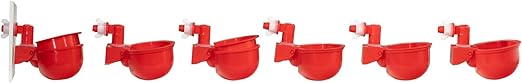 Chicken Water Cup Waterer Kit for Poultry - Pack of 6 + One Extra for Free (Total of 7)
