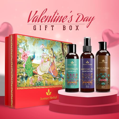 Avimee Herbal Gift Box | For Hair Growth Treatment and Nourishment | Keshpallav Hair Oil, 100ml | Shakuntala Hair Cleanser, 200ml | Hairtone PV1... - Image 2