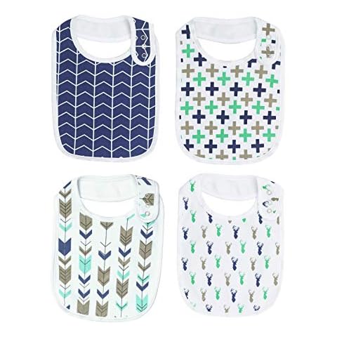 Paquete de 4 baberos grandes impermeables para bebés Maiwamita Cover