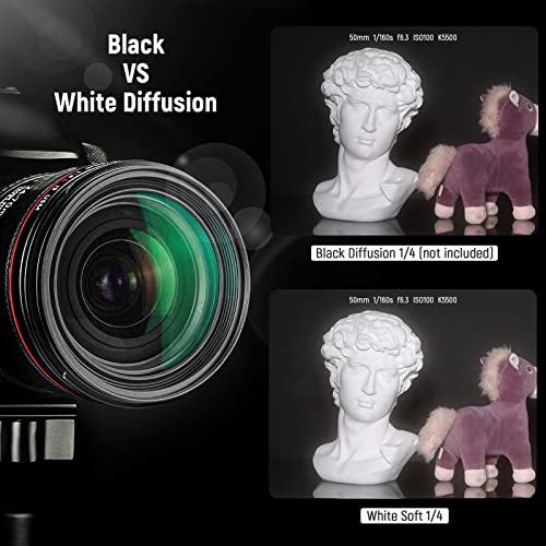 NEEWER 52mm Soft White Diffusion 1/4 Filter Mist Dreamy Cinematic Effect Filter - Image 4