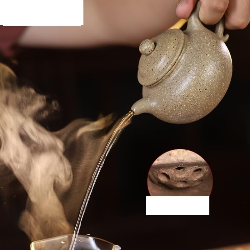 Czajniczek Chiński czajniczek z fioletowej gliny 210 ml, ręcznie robiony słoik, sekcja surowej rudy, czajnik zisha, dekoracja zestawu do herbaty pojemnik do parzenia herbaty