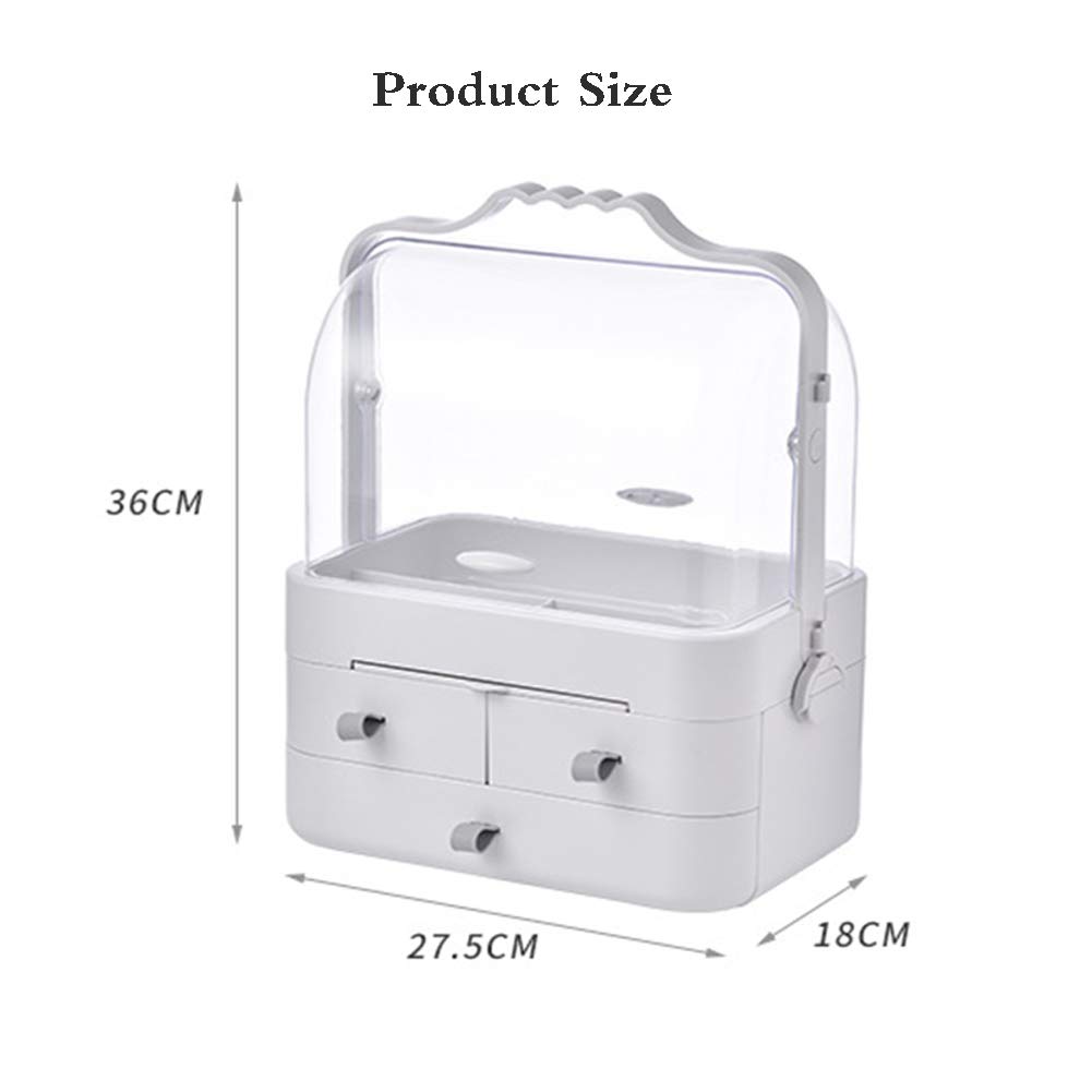 Caja Maquillaje Organizador Bandeja de cosméticos Caja de Almacenamiento Multifuncional para Maquillaje y Accesorios Saludable