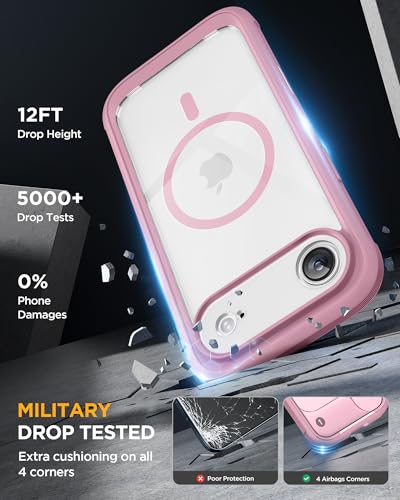 Image of Miracase Magnetic for iPhone Air Case 6.5 inch [Compatible with MagSafe] Full-Body Phone Case with Built-in Glass Screen Protector & Camera Control,Drop Proof iPhone 17 Air Case Cover, Lilac