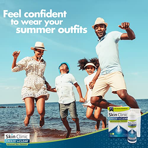 skin clinic freeze 39n clear advanced wart remover tough on warts gentle on skin 12 precision applicators