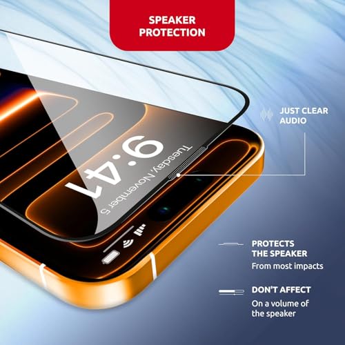 Image of IQShield Screen Protector Tempered Glass Guard for iPhone 17 Pro - 9H Hardness, HD Clear, Case Friendly [1 Pack]