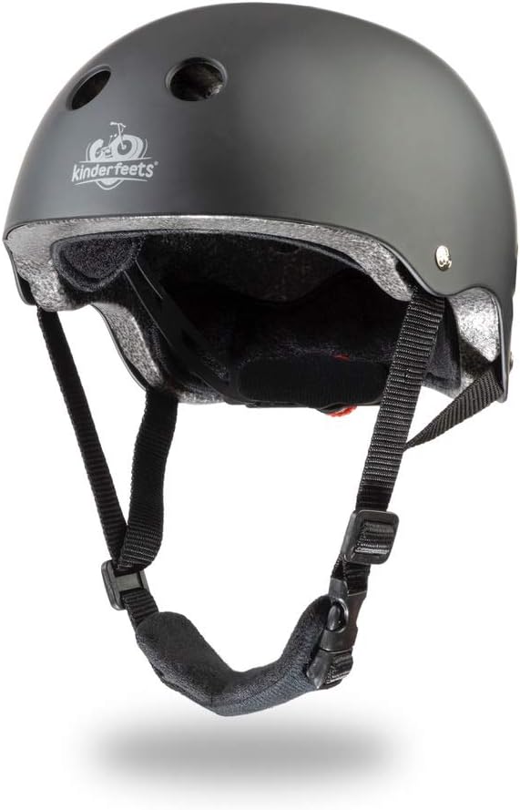 Kinderfeets Helmet - Adjustable Fit Dial Helmet for Toddlers and Kids | Customizable Fit Pads and Pinch-Saver Padded Chin Strap | PVC Shell for Optimal Head Protection