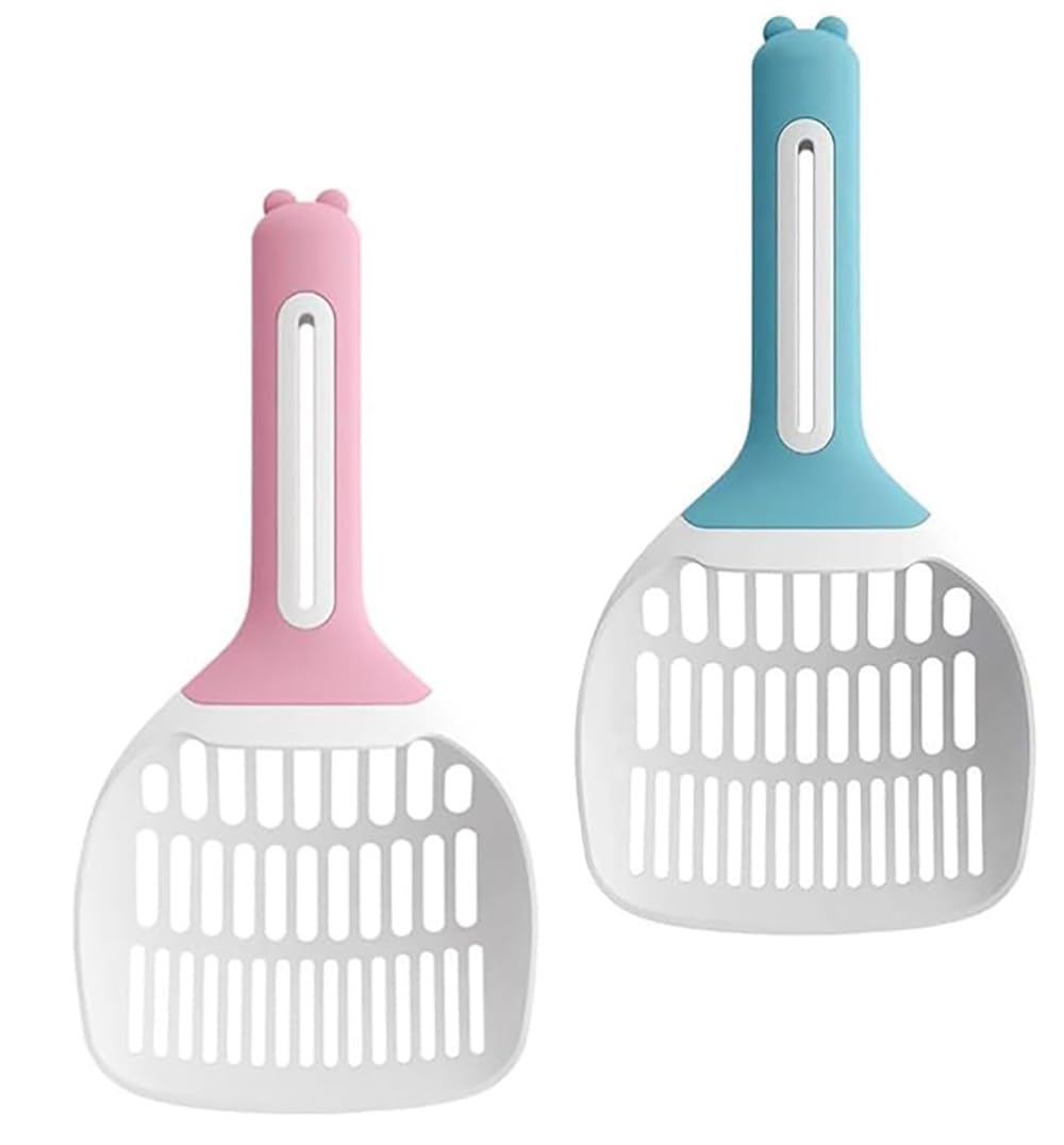 Jrhncy Katzenschaufel Edelstahl - Extra Groß Mit 7mm Sieb Für Katzenklo