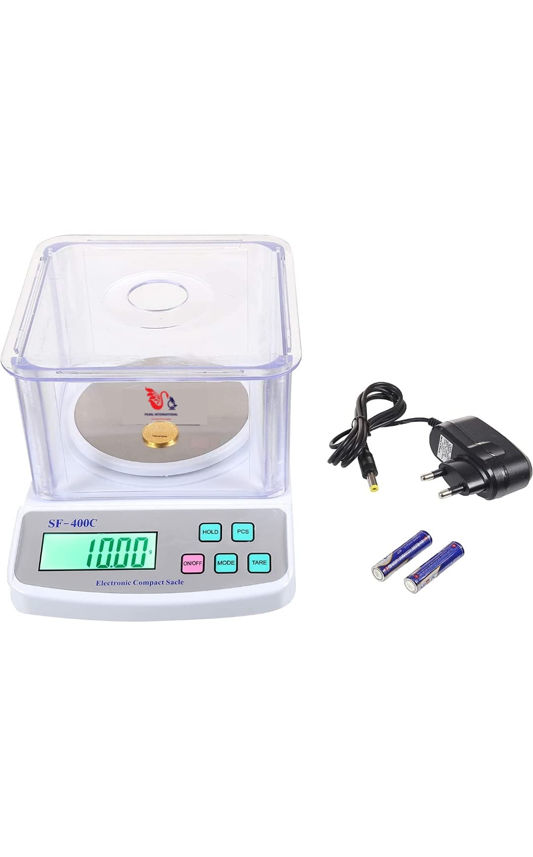Sai pearl Digital 500gm x 10mg (0.01g) Jewellery Weighing Scales with Wind Shield & Mains Light Power Cord and for Laboratories Research Purpose