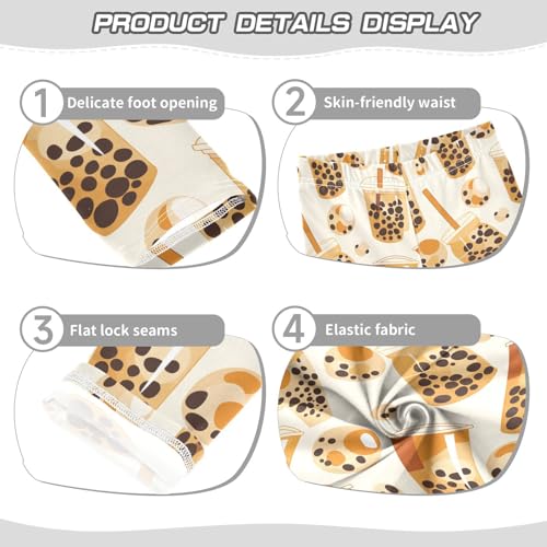 KLL Bubblea Pattern Toddler Girls Cotton Leggings Casual High Waisted Workout Pants Gym3