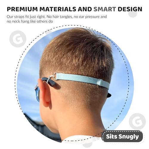 Image of Kids Sports Glasses Strap Kids Eyeglasses Straps Adjustable - 3 Pack Eyeglass Strap for Kids Glasses Sports Strap